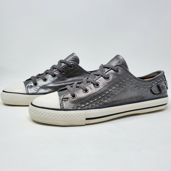ASH Limited Womens Sneakers Silver Gray Virgo Lace - Picture 2 of 7